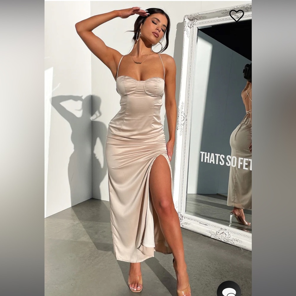 That’s so fetch maxi dress- champagne